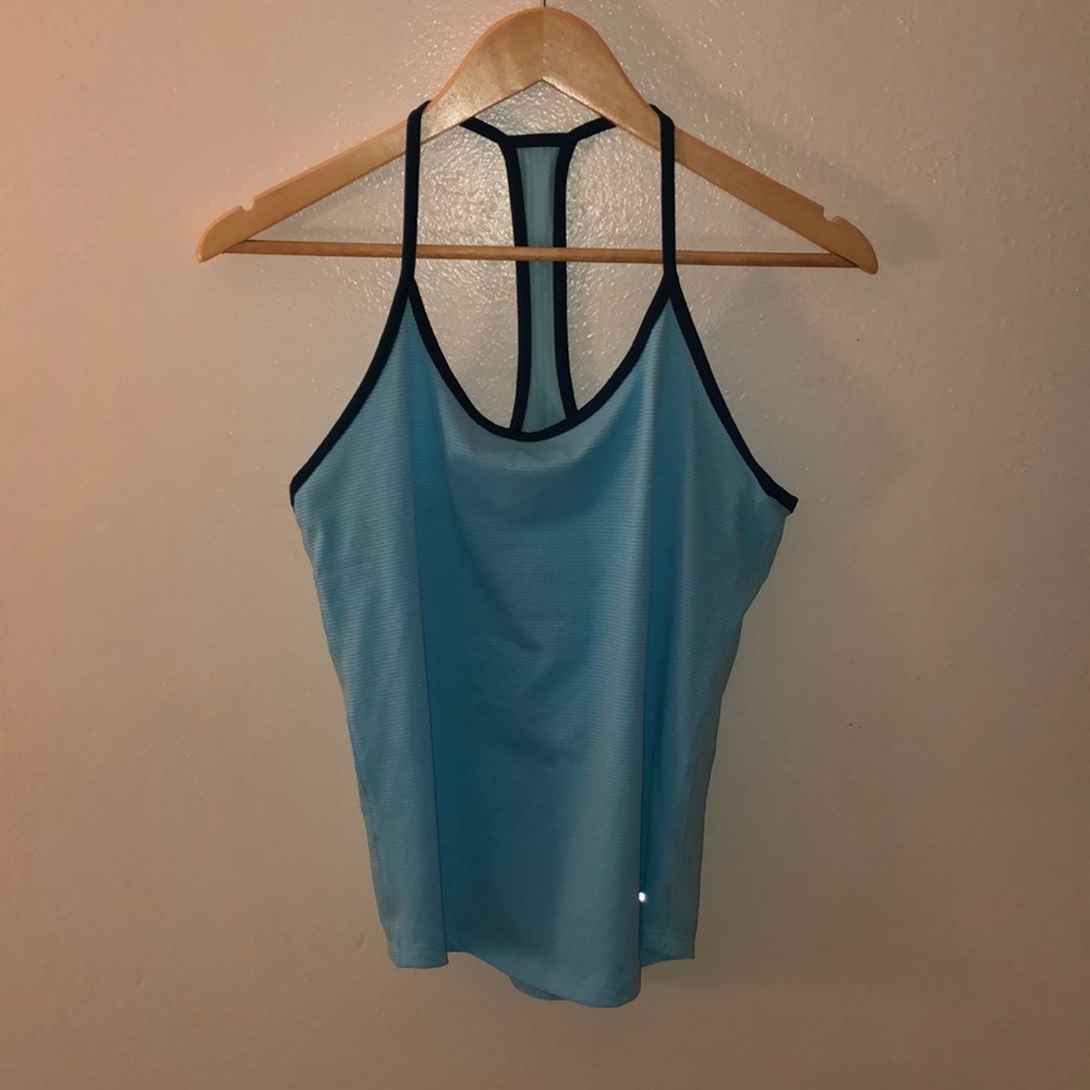 Light blue athletic underarmor tank